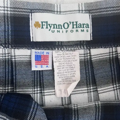 Flynn O’Hara Vintage School Academia Tartan Plaid Pleated Wrap Around Kilt Small