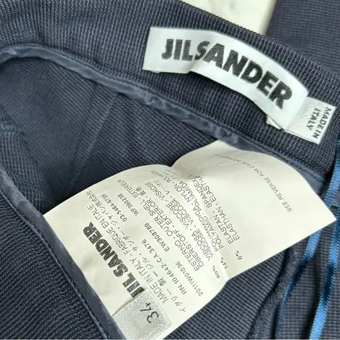 Jil Sander  Made in a Italy Viscose Blend Navy Blue skinny  trouser pants 34 / 4