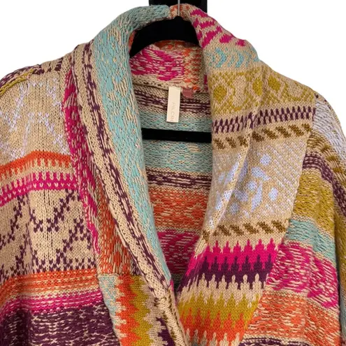 Pilcro NWT Anthropologie Cross Stitched Boho Patchwork Cardigan Sweater Size M/L