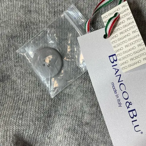 Bianco&Blu Made in Italy Gray Black knit Sweater Coat Size M Size M