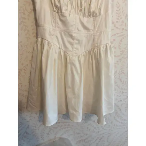 DISCOUNT SHIPPING NWOT For Love and Lemons White Corset Peasant Dress Size M