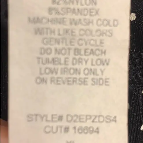 Stephen and Casey Black Sleeveless & White Polka Dot Mock Neck XL Top. 2198