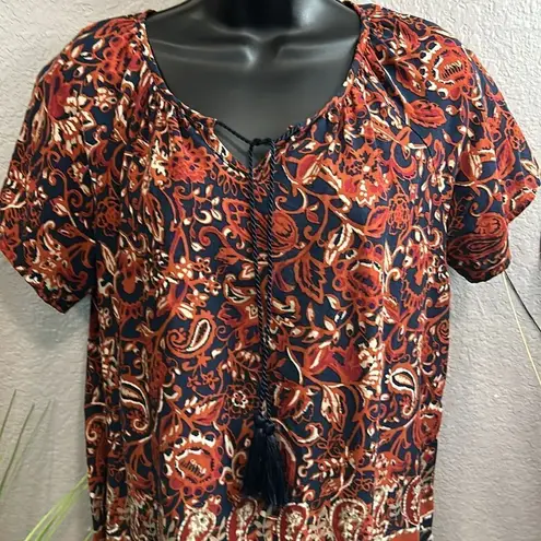 Christopher & Banks #164 Christopher Banks size small cord tied blouse