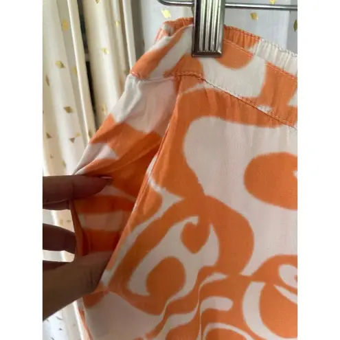 Find Me Now Hawaiian Batik Inspired Dream On Creamsicle Swirl Pockets Pants M Orange Size M