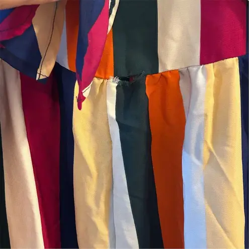 Andree by Unit Women's Striped Sleeveless Jumpsuit Medium Multicolor