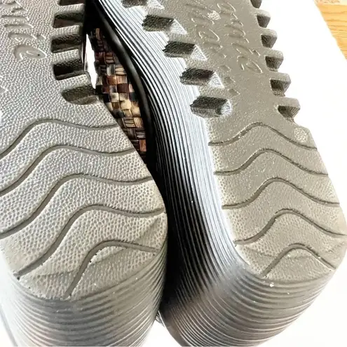 Bernie Mev Cleopatra Woven Wedges Women’s Size 41 EU Basketweave Earth Tones EUC