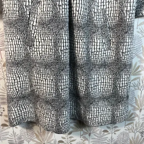 Tyler Boe Women's Textured Knit Shift Dress Black White 3/4 Bell Sleeve Size M Size M