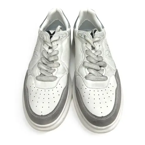 John Richmond Low Top Distressed Sneakers New! White Size 9