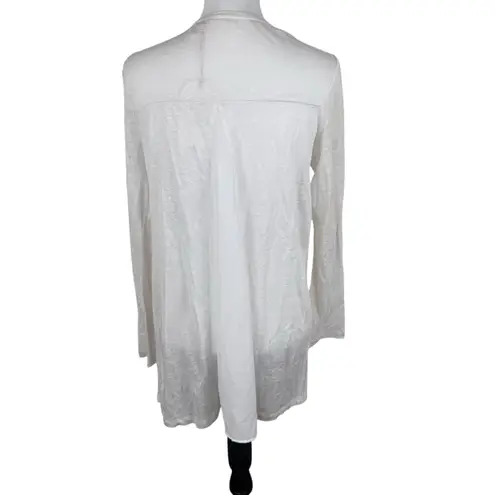 Rachel Ashwell NWT 100% Linen White Slub Open Front Cardigan Small - Image 8