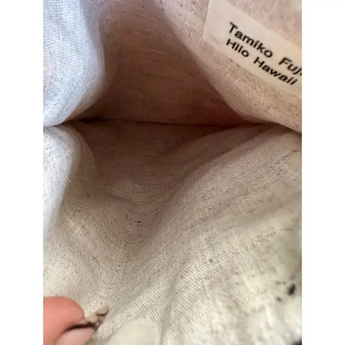 Tamiko Fujio Handmade Handcrafted Hawaiian Tribal Hook Loop Crossbody Bag Black