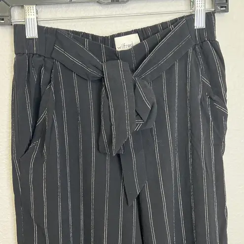 Wilfred Aritzia Pull On Pinstripe Pant Black/Ivory Size Small