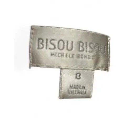 Bisou Bisou Michele Bohbot Black Floral Dress 8 Lace Elegant Romantic Chic Party