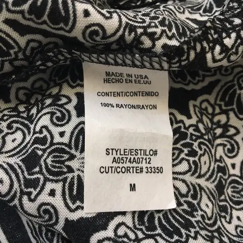 Lily White Black & White Tassel Festival Top NWT