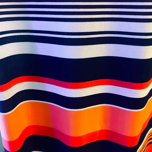 kim rogers Navy and Coral Midi Dress