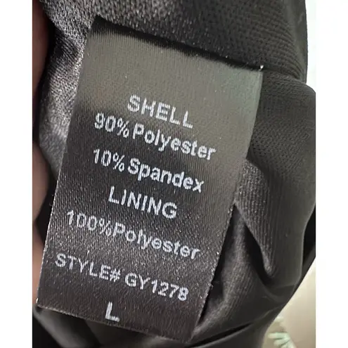 DO+BE  Black Bodycon Dress, Knee Length, Square Neck, Satin Look, Wedding,Large