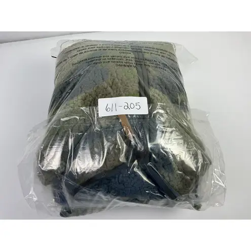 Thread Supply Camo Sherpa Fleece Half Zip Pullover Top Green Camouflage Small Size undefined