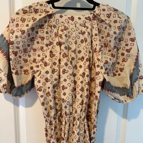 Ulla Johnson Josefina Ruched Floral Print V-Neck Dress | Size 2 / S