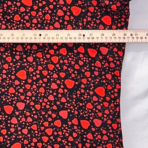 Ulla Popken Womens Tunic Top Size 28/30 Heart Dark Romantic Valentines Oversized Red