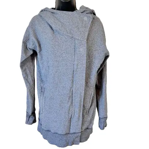 Lululemon Wrap Up Gray Heathered Speckled Hooded Jacket Size 4