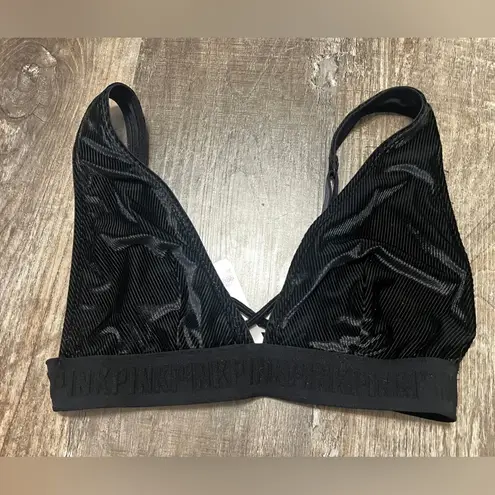 PINK - Victoria's Secret FINAL PRICE  PINK Velvet Ribbed Plunge Bralette
