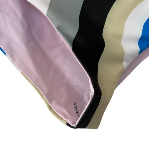 Mara Hoffman Lydia Multicolor Striped High Waist Bikini Swimsuit Bottoms Size L