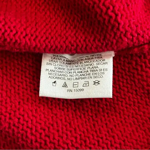 Vtg Classic Elements Red Sleeveless Skiing Happy Snowmen Sweater Vest w/Pin! Med