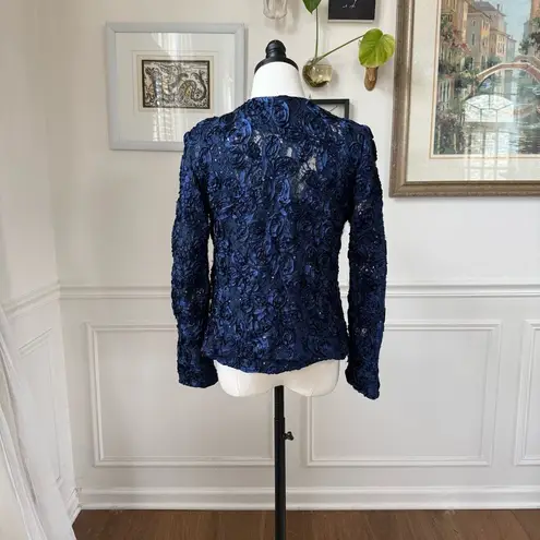 Cachet Dark Blue 2pc Formal Jacket Tank Soutache Sequin Rhinestone Clip 6