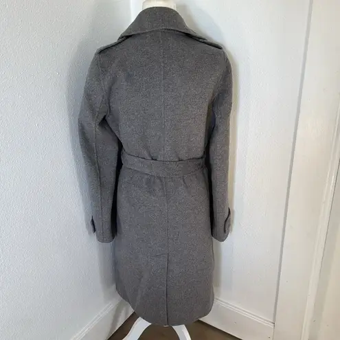 Badgley Mischka Like New /warn once grey wool blend coat size small