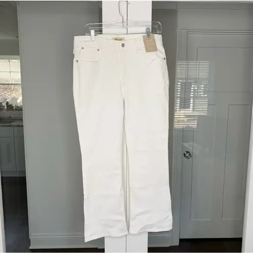 Madewell NWT  Kick Out Crop Jeans Pure White