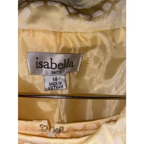 Women's Isabella Yellow Short Sleeve Suit Size 14