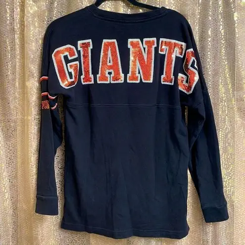 PINK - Victoria's Secret PINK Victoria’s Secret SF Giants MLB sequin bling sweater, size XS oversized