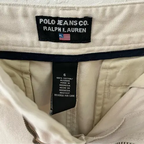 Polo  Jeans Co. Ralph Lauren Tan Khaki Cotton Shorts Size 6