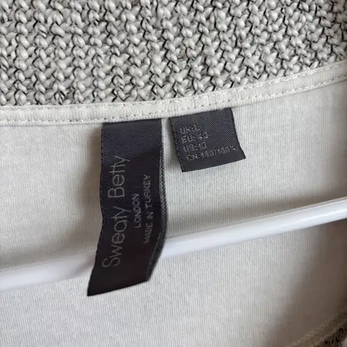 Sweaty Betty Restful Boucle 1/2-Zip Sweatshirt Women's Large Gray White