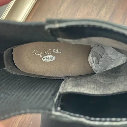 DR SCHOLLS ORIGINAL COLLECTION Black Be Free Almond Wedge Booties Boots 10