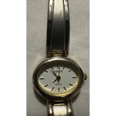 Rumours Quartz Women's Silver Tone Oval Dial Dress Watch Japan Movt 44305