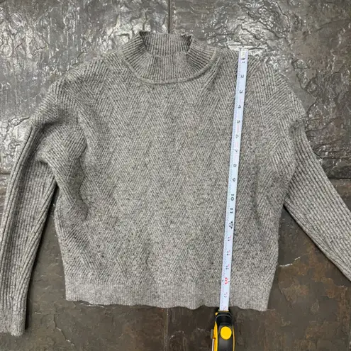 Raya Sun RAYA Gray Ribbed Turtleneck Mock Neck Sweater Size Small