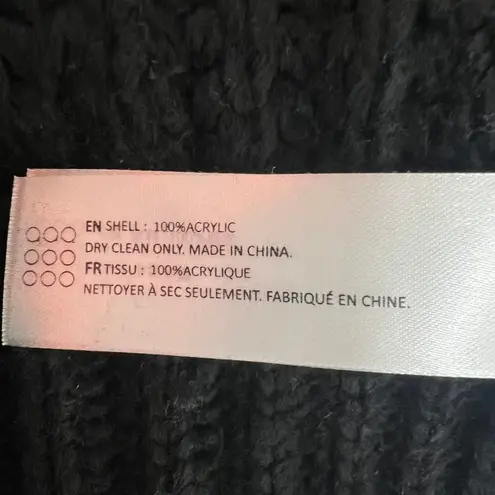 En Saison Super Chunky Women's Black Pullover Knit Sweater Size Small