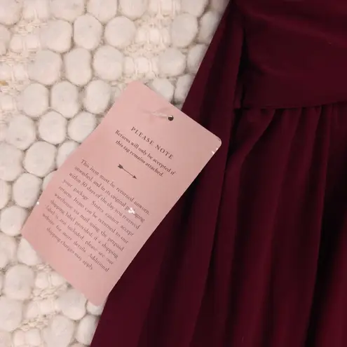 BHLDN NWT Anthropologie Mendoza Dress Burgundy Red Sz 8