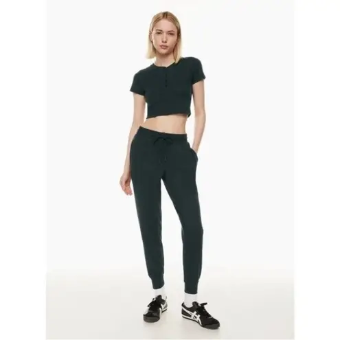 Aritzia  Sunday Best Black Baby Waffle Joggers XXS