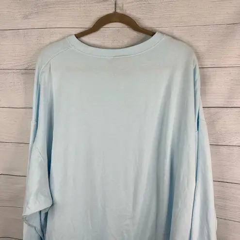 Nike  Womens size 3X Club Fleece Crewneck Sweatshirt cz3373-457 Light Blue