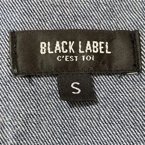 Black Label by C'Est Toi Distressed Denim Jean Jacket