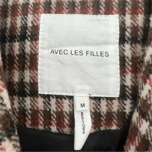 Avec Les Filles Plaid Shawl Collar Coat NWT Size Medium