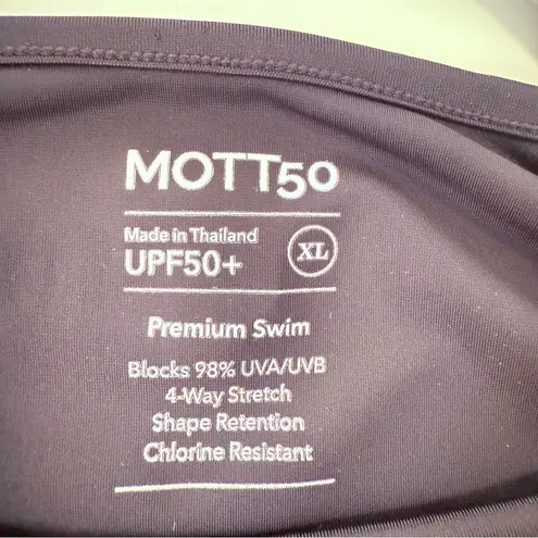 Mott50 Cropped Long Sleeve UPF50+ Swim Shirt Top Size XL Black