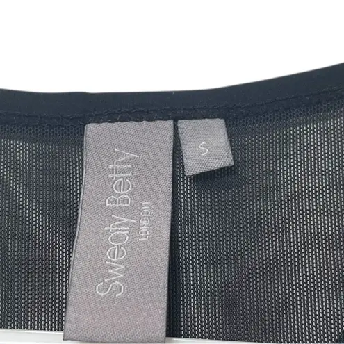 Sweaty Betty Black Mesh Back Racerback Tank Top Size Small Activewear Singlet - Image 8