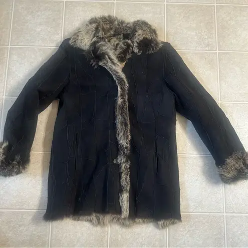 Y2K Reversible Shearling Jacket Black Size 10