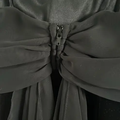 Betsy and Adam Vintage 90s Y2K  black velvet mini dress