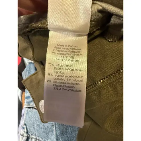 J Crew 9 Inch Billie Demi Boot Crop Olive Green Pants Women Size 24