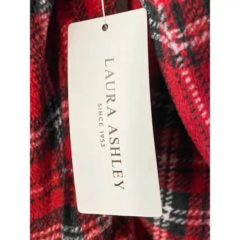 Laura Ashley New Plaid Christmas winter Bath robe Sz S/M - missing belt