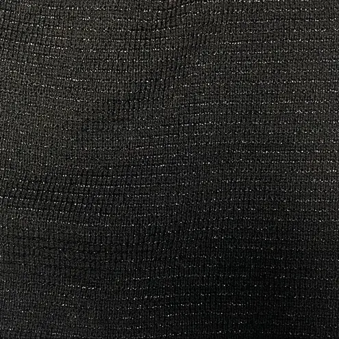 Sole Society black knit hat with subtley shimmery silver-metallic threads