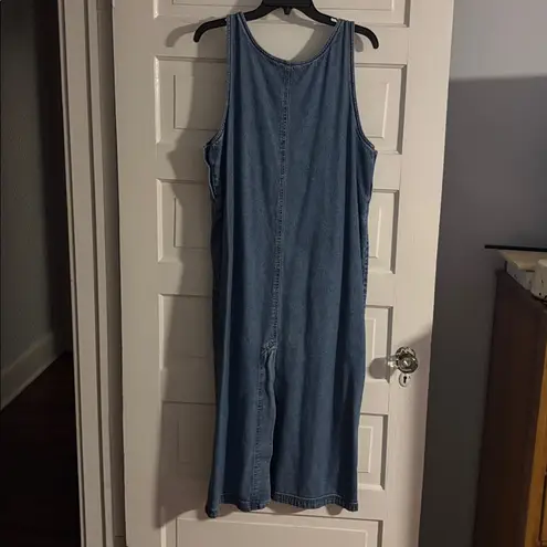 Carolina Blues Vintage  Denim Maxi Dress